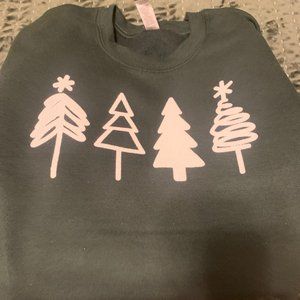 SMALL Hunter Green Christmas Sweatshirt